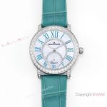 AAA Swiss Copy Blancpain Ladybird Cal.1163 Turquoise Steel Watch Diamond-set